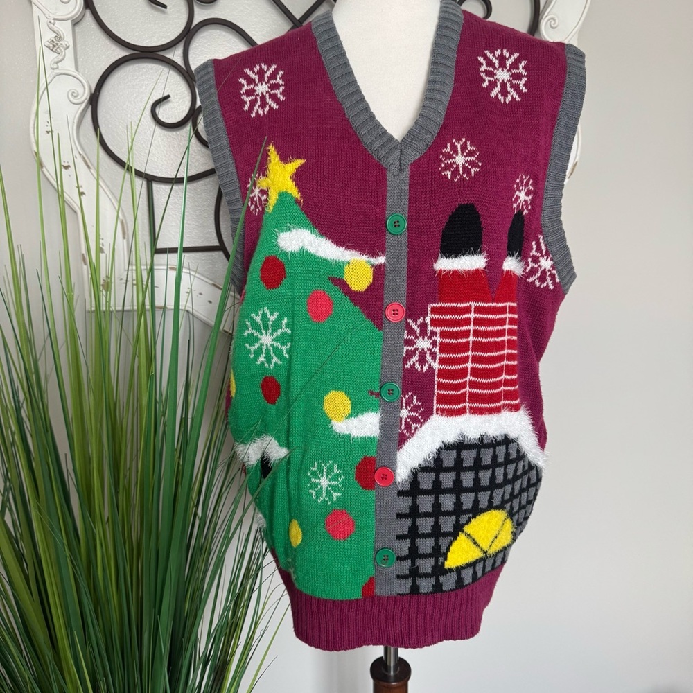Size XL Women’s Ugly Christmas Sweater Vest